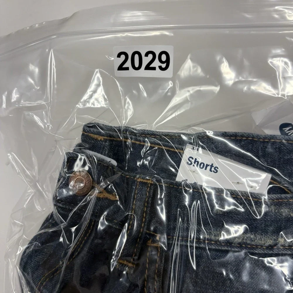 Old Navy Girls Shorts 14 Denim Distressed Adjustable Waist Dark Wash Raw Hem